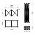 Ножки для платформы AluDeck Spider RISERS 1X1 60CM BLACK