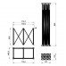 Ножки для платформы AluDeck Spider RISERS 1X1 60CM BLACK