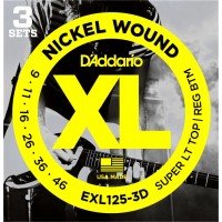 СТРУНЫ D'ADDARIO EXL125/3D